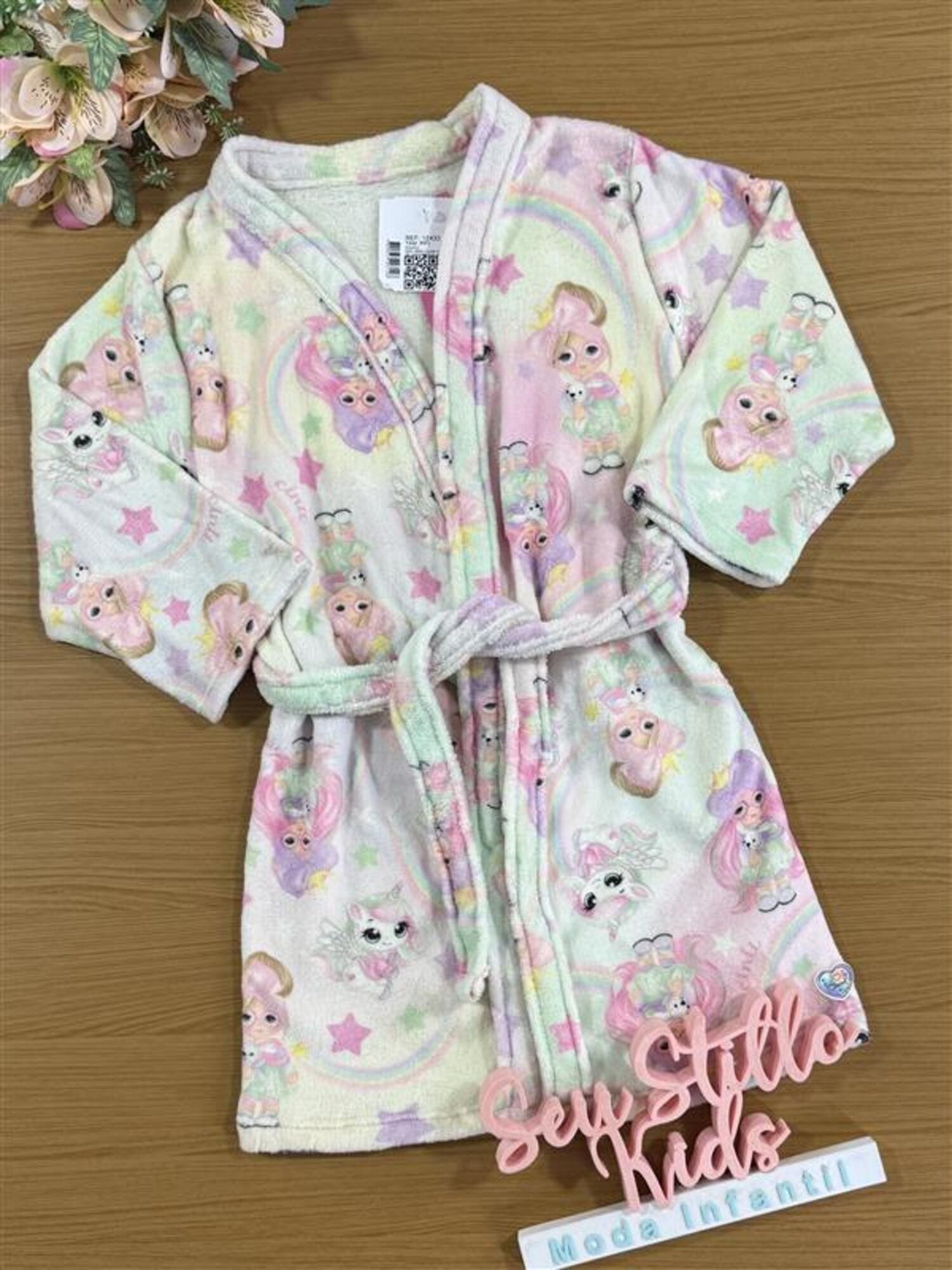 Roupão Infantil Cinti Inverno Colorido Estrelinha