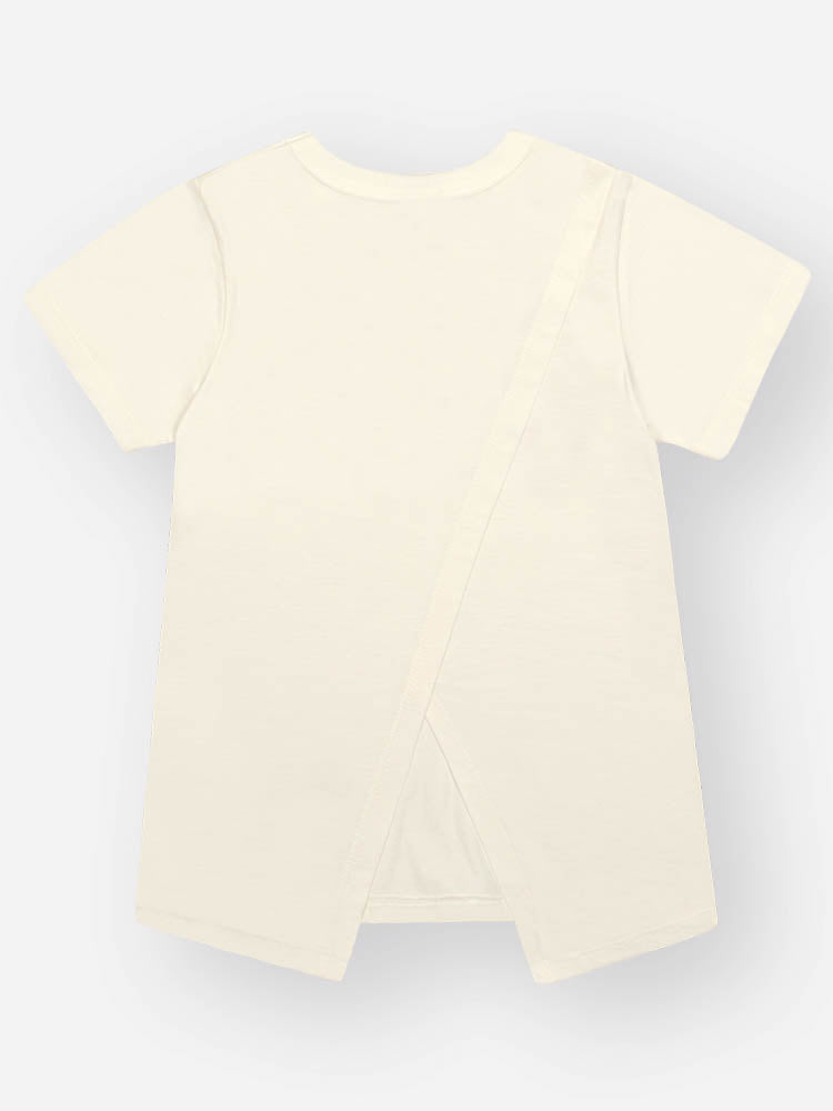 Conjunto Infantil Cinti Verão com Calça Legging Rosa e Blusa Branca Tennis Club