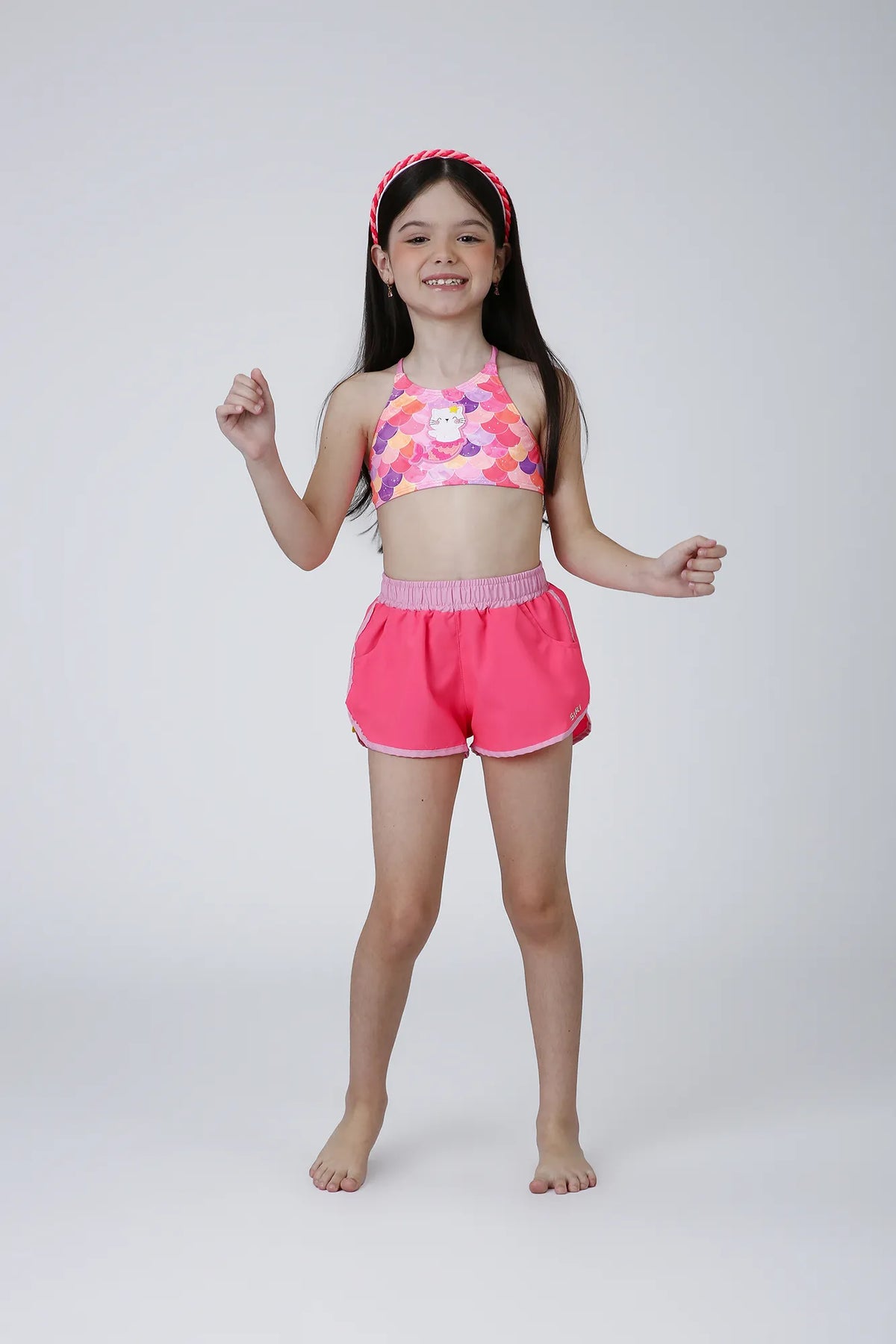 Shorts Infantil Siri Kids Leticia Rosa Chiclete 43063