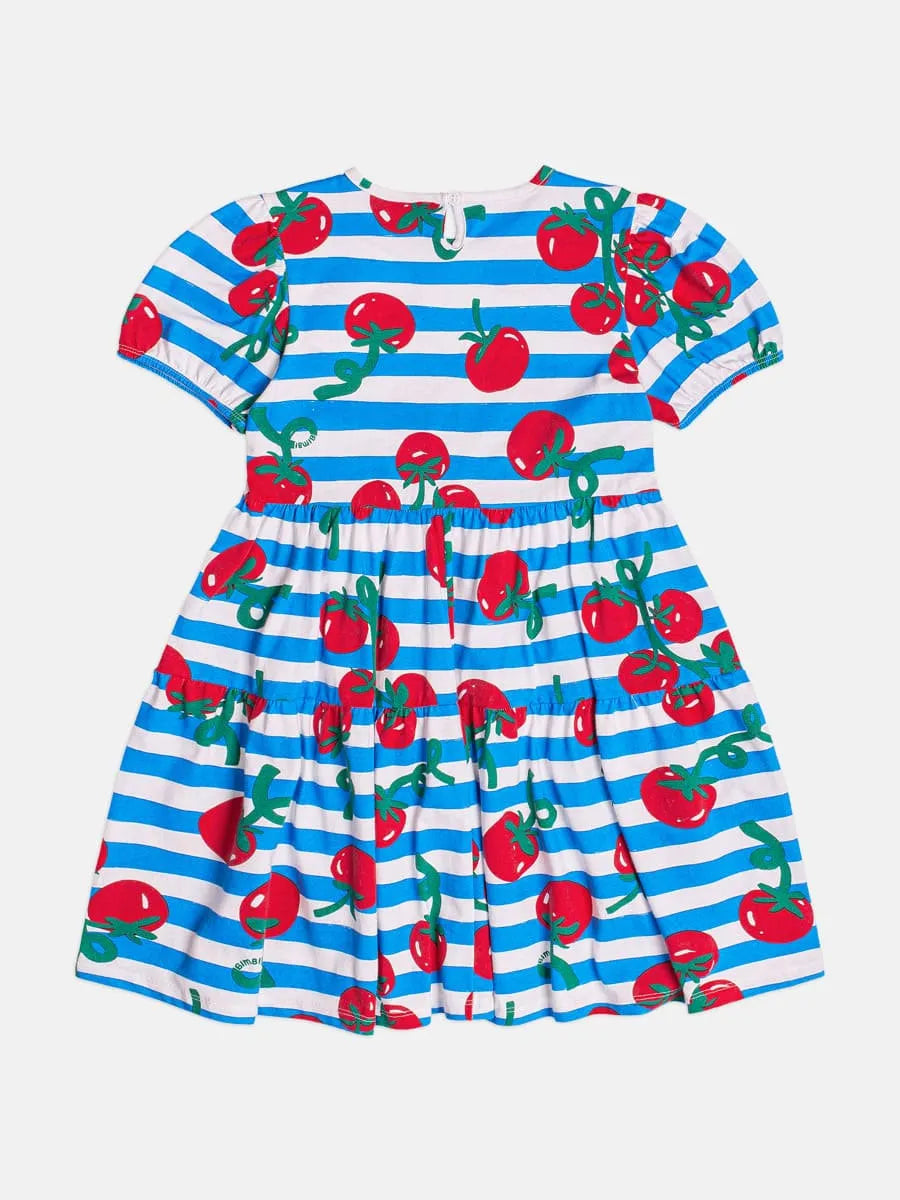 Vestido Infantil Bimbi Azul Tomatinhos