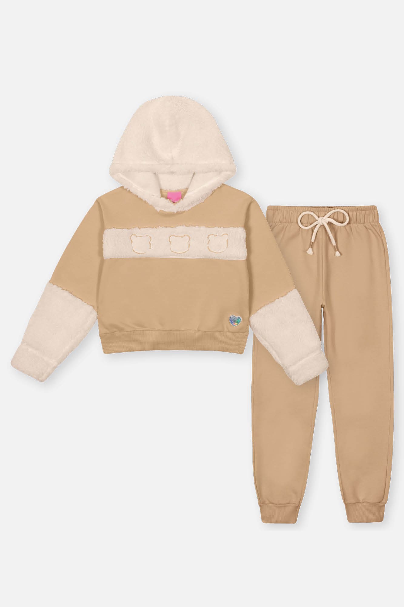 Conjunto Infantil Cinti Inverno Calça e Blusa Ursinho Teddy