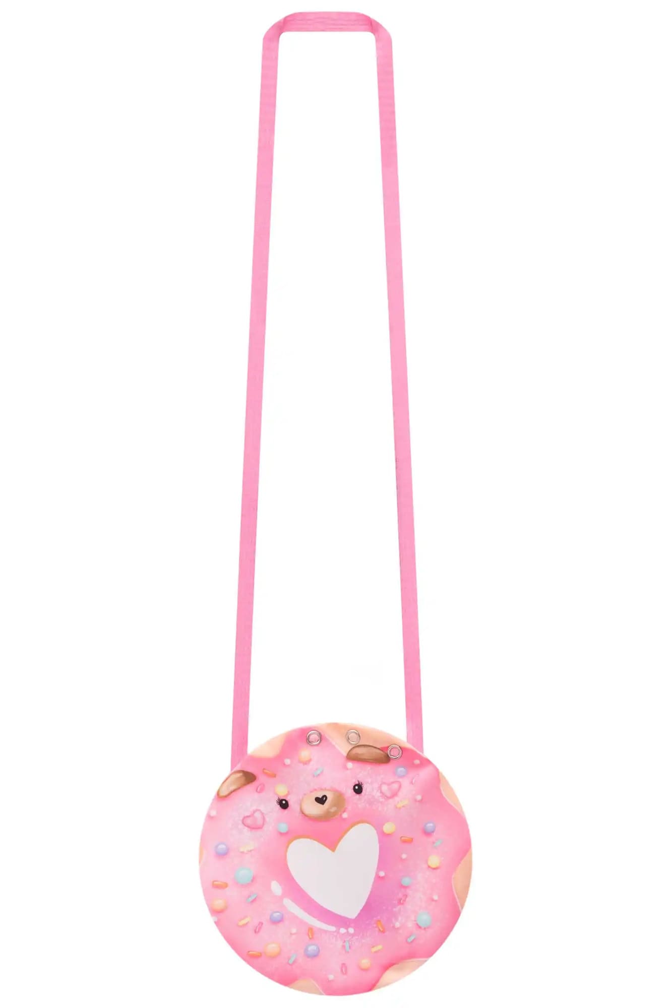 Vestido Infantil Kukiê Rosa Ursinha com Bolsinha