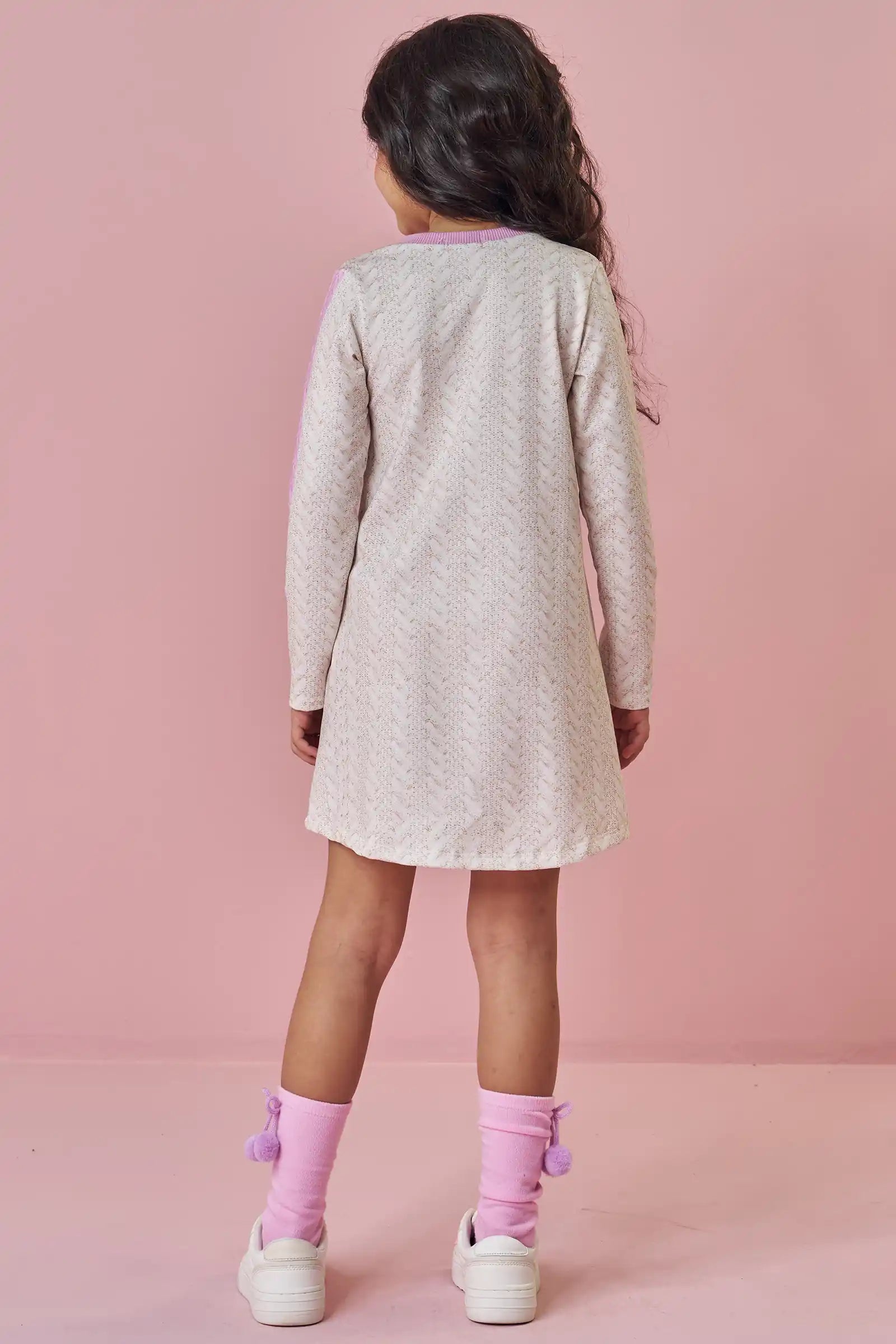 Vestido Infantil Kukiê Inverno Térmico Off White Menininha Esqui