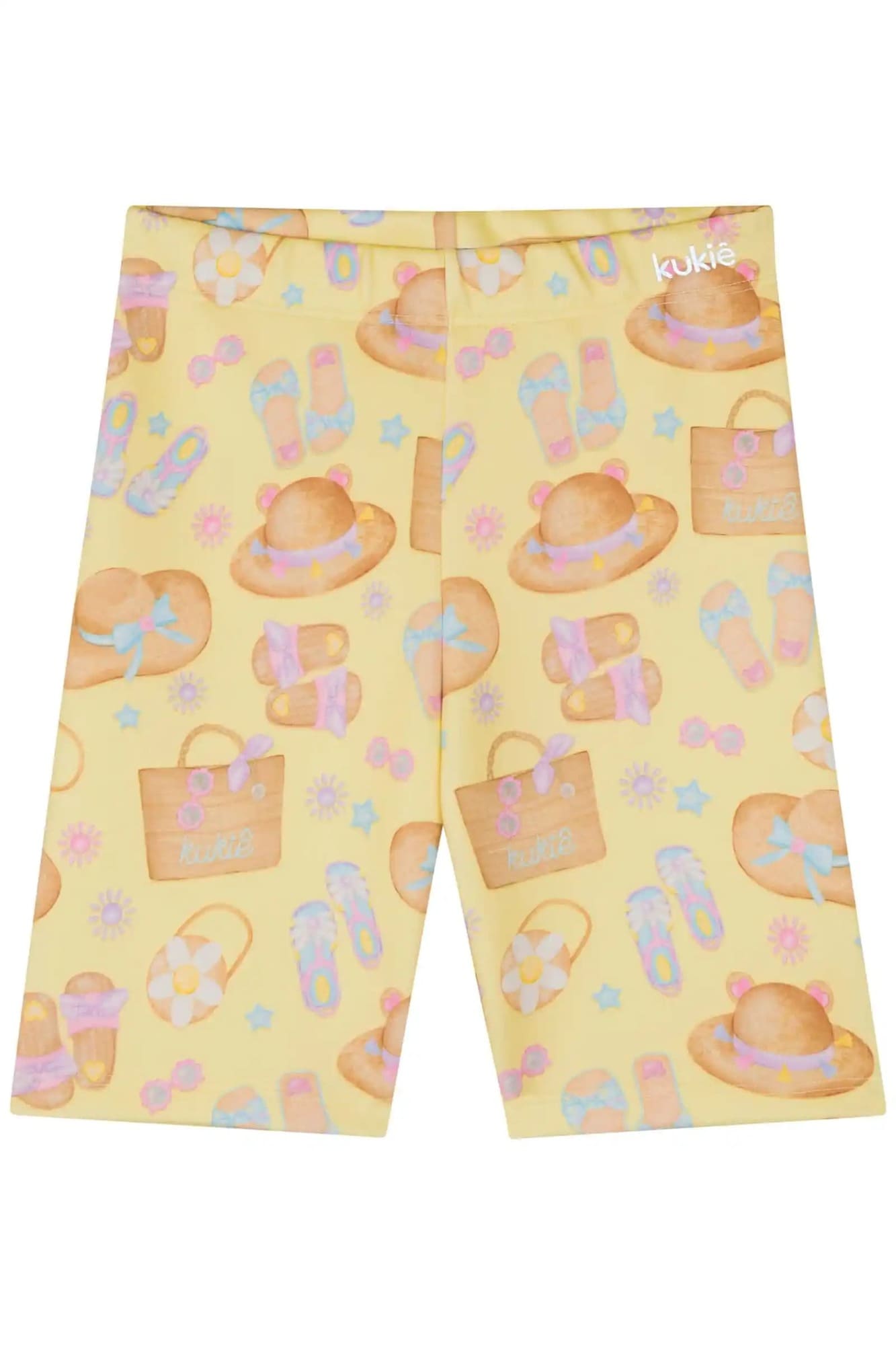 Shorts Infantil Kukiê Verão Ciclista Amarelo Praia
