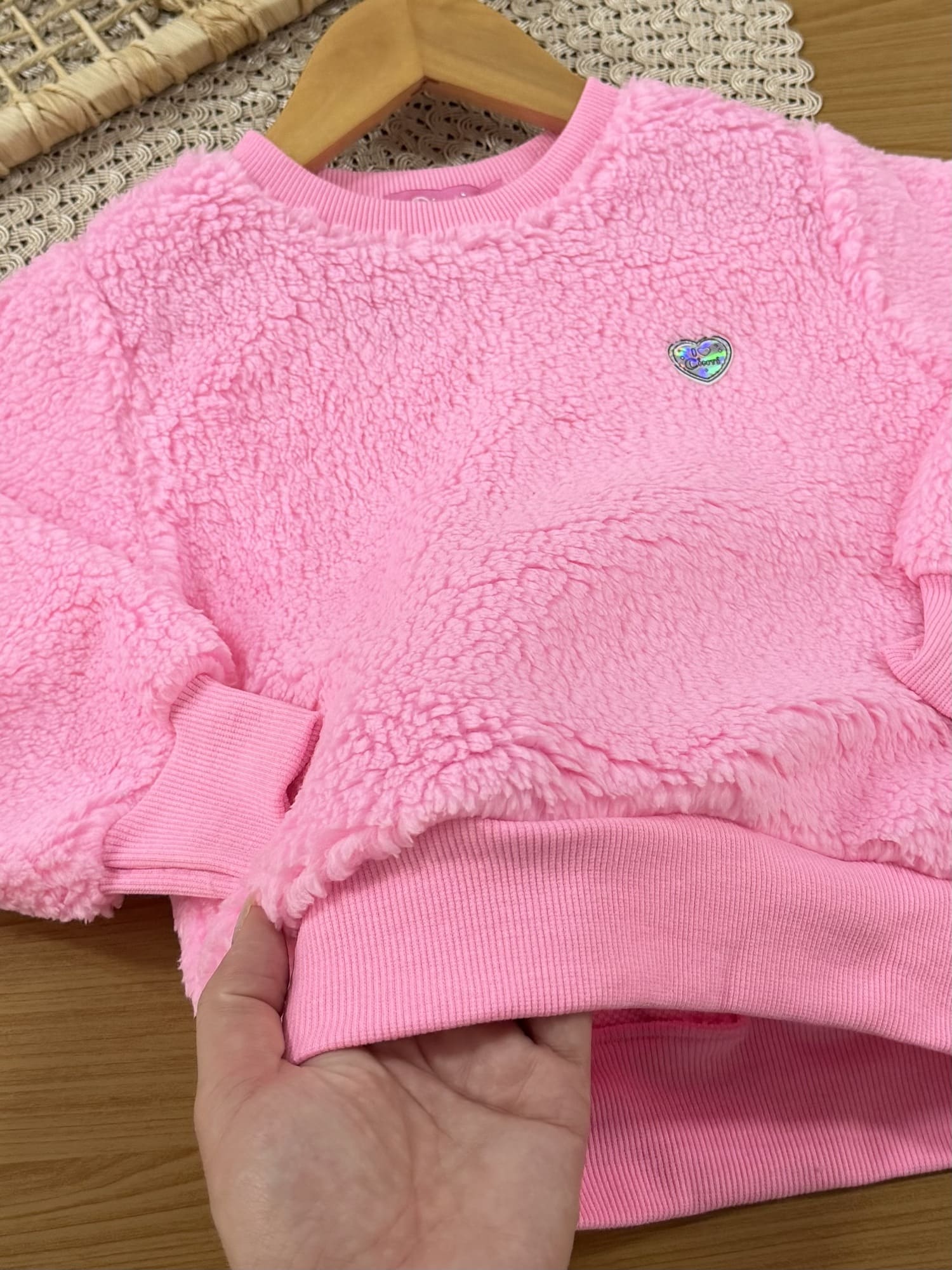Casaco Infantil Cinti Inverno Rosa Peluciado