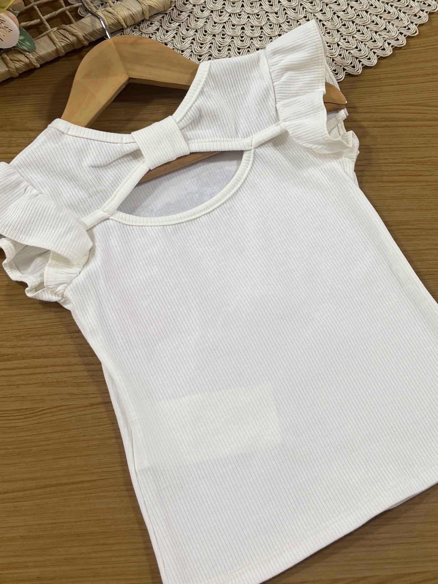 Conjunto Infantil Kukiê Verão com Shorts Saia Lilás e Blusa Branca Fadinha