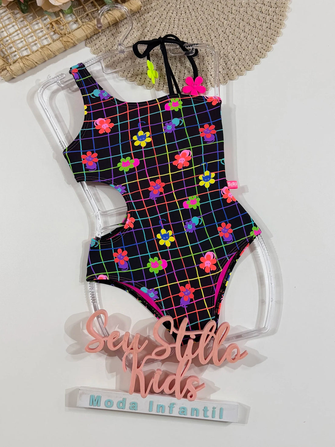 Maiô Infantil Siri Kids Preto Laura Cats 43225