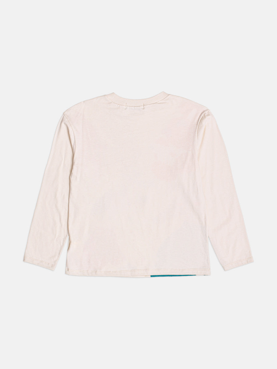 Blusa Infantil Bimbi Inveno Manga Longa Bege Cachorrinhos Friends