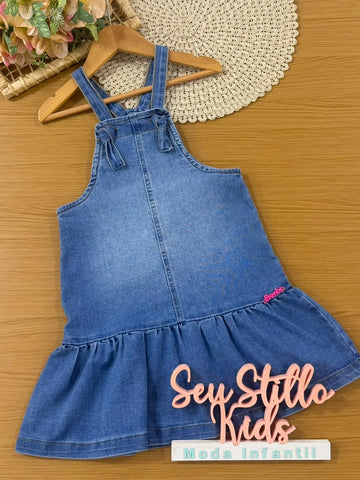 Salopete Infantil Menina Bimbi Jeans