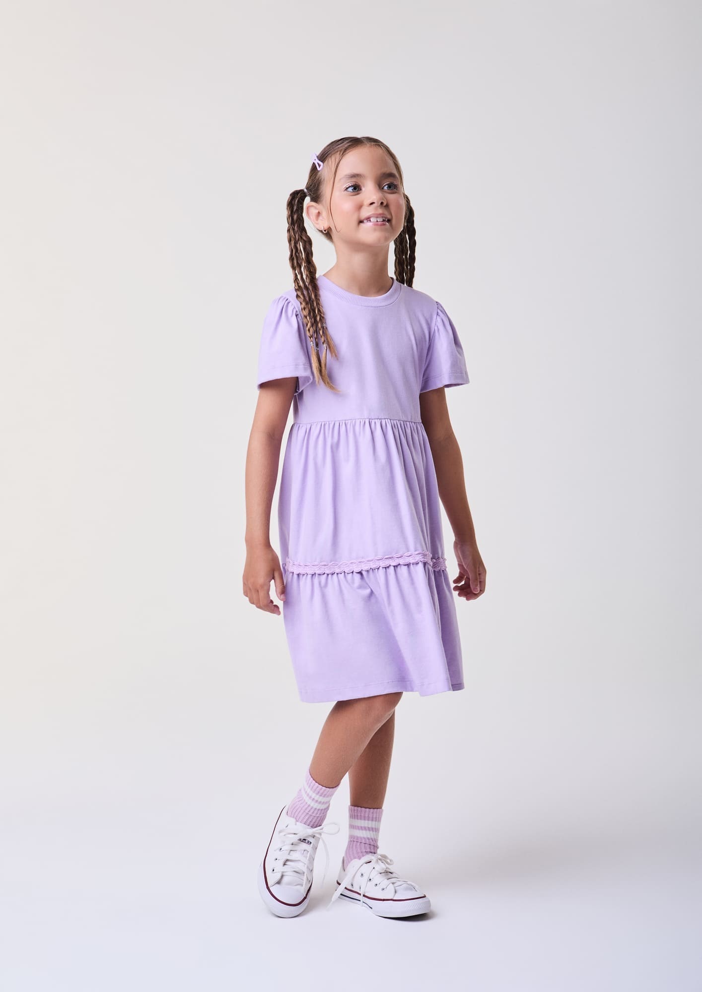 Vestido Infantil Bimbi Verão Lilás