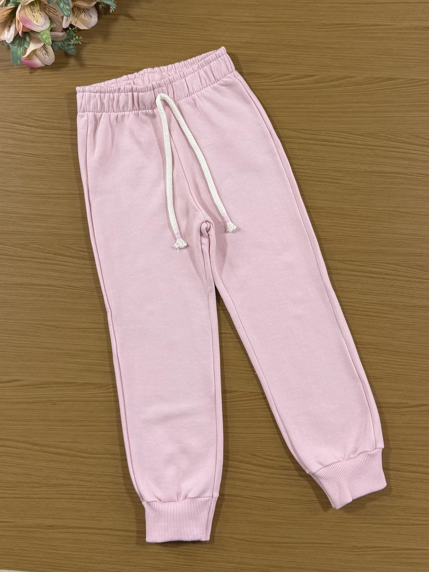 Conjunto Infantil Cinti Inverno Calça e Blusa Rosa Ursinho Teddy
