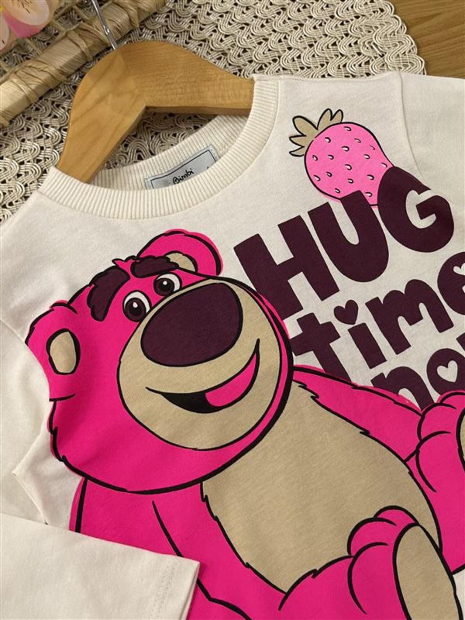 Blusa Infantil Bimbi Inveno Manga Longa Bege Lotso