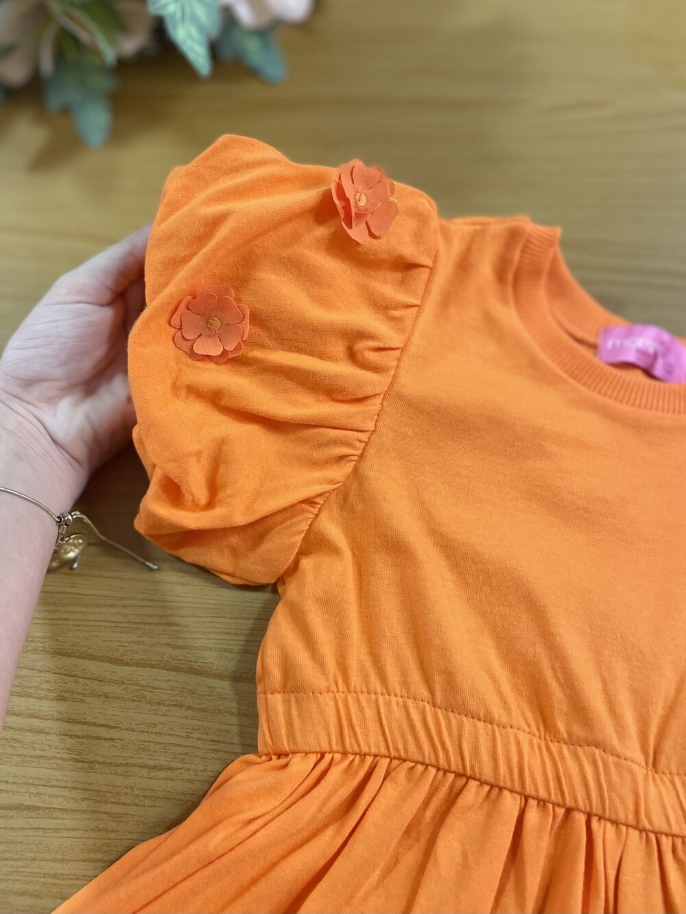 Vestido Infantil Momi Verão Laranja
