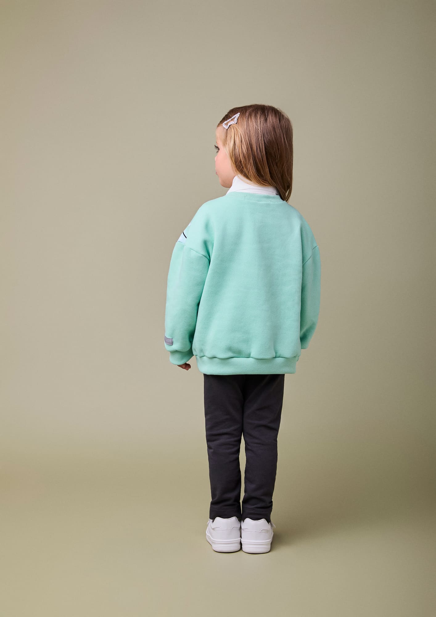 Conjunto Infantil Animê Inverno com Calça Preta e Casaco Verde Sininho Disney