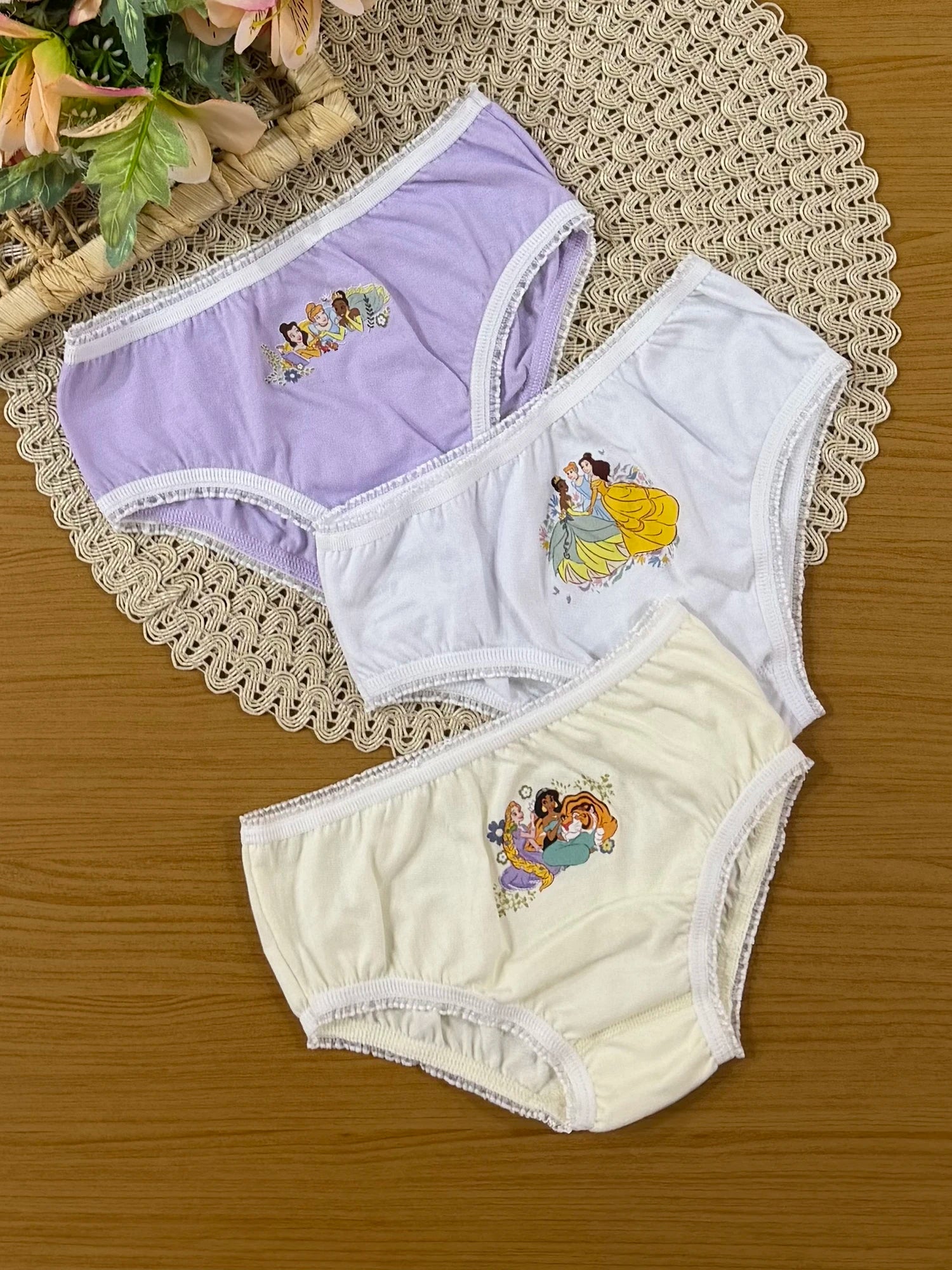 Kit Calcinha Infantil Lupo Princesas Disney