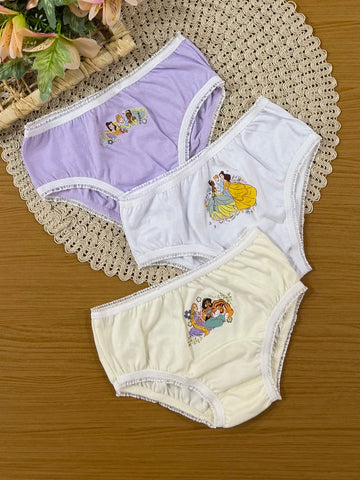 Kit Calcinha Infantil Lupo Princesas Disney