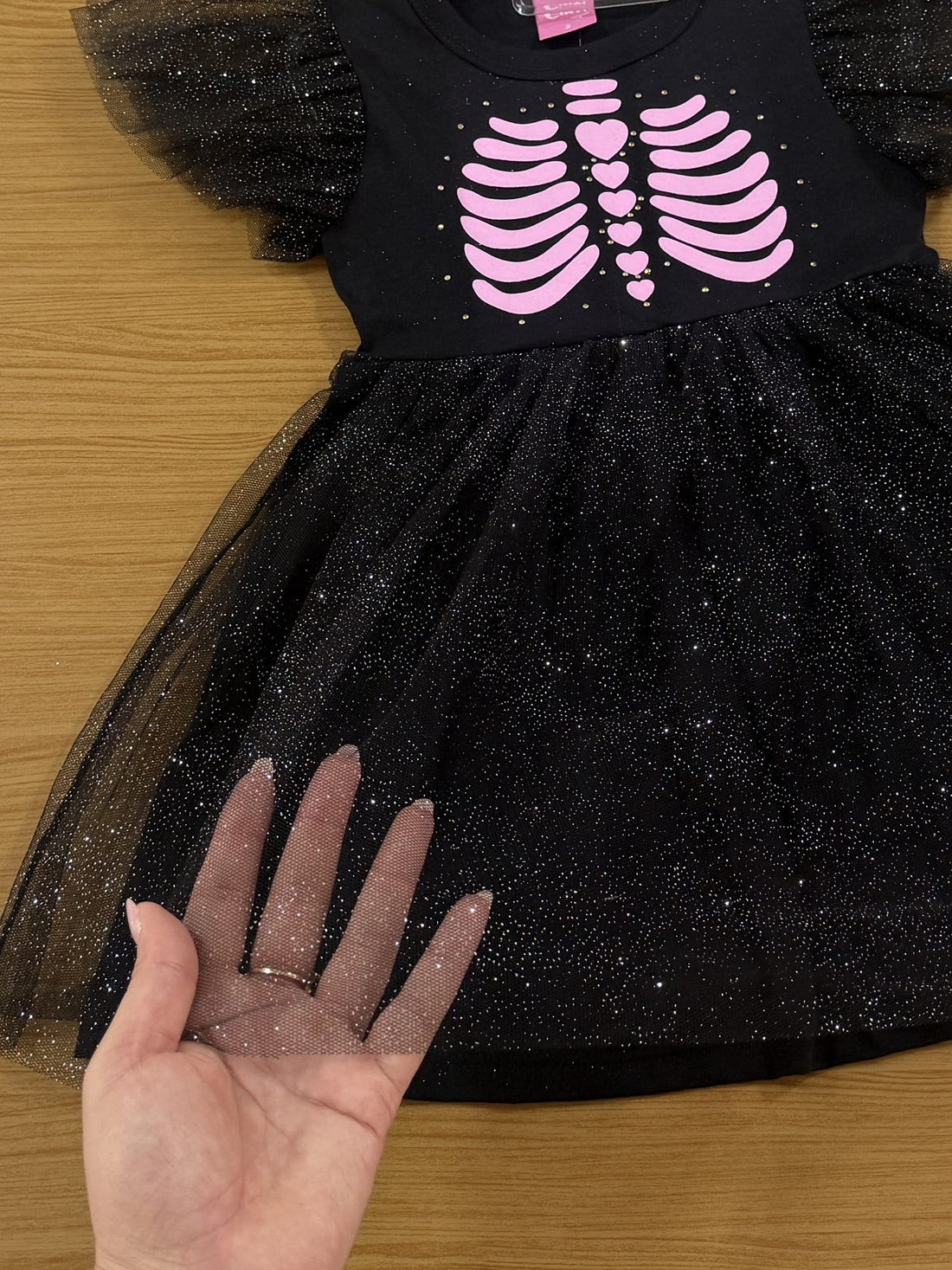 Vestido infantil Cinti Verão Preto Halloween