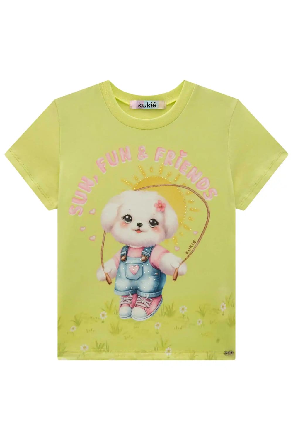Blusa Infantil Kukie Verão Verde Cachorrinha