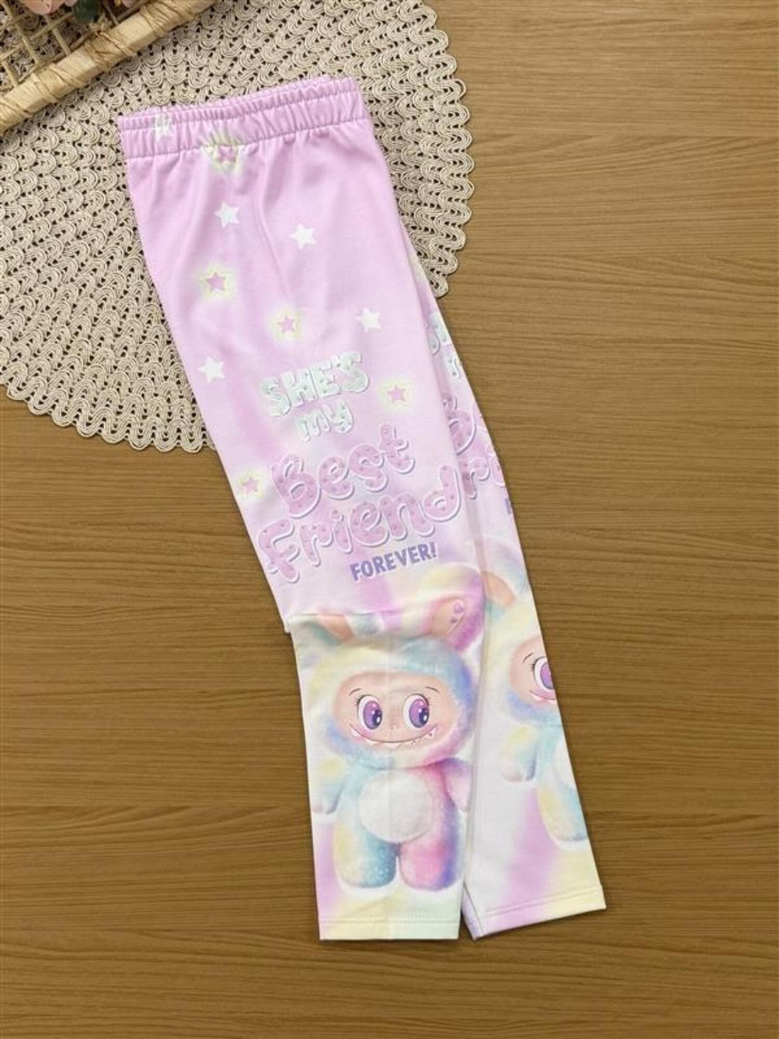 Calça Legging Infantil Térmica Cinti Inverno Lilás Labubu