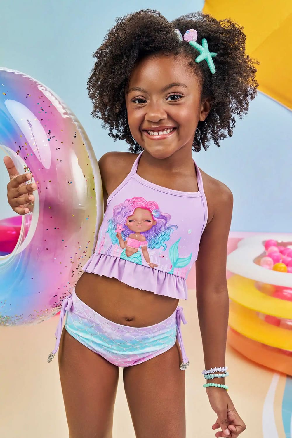 Biquíni Infantil Kukiê Verão Lilás Sereia