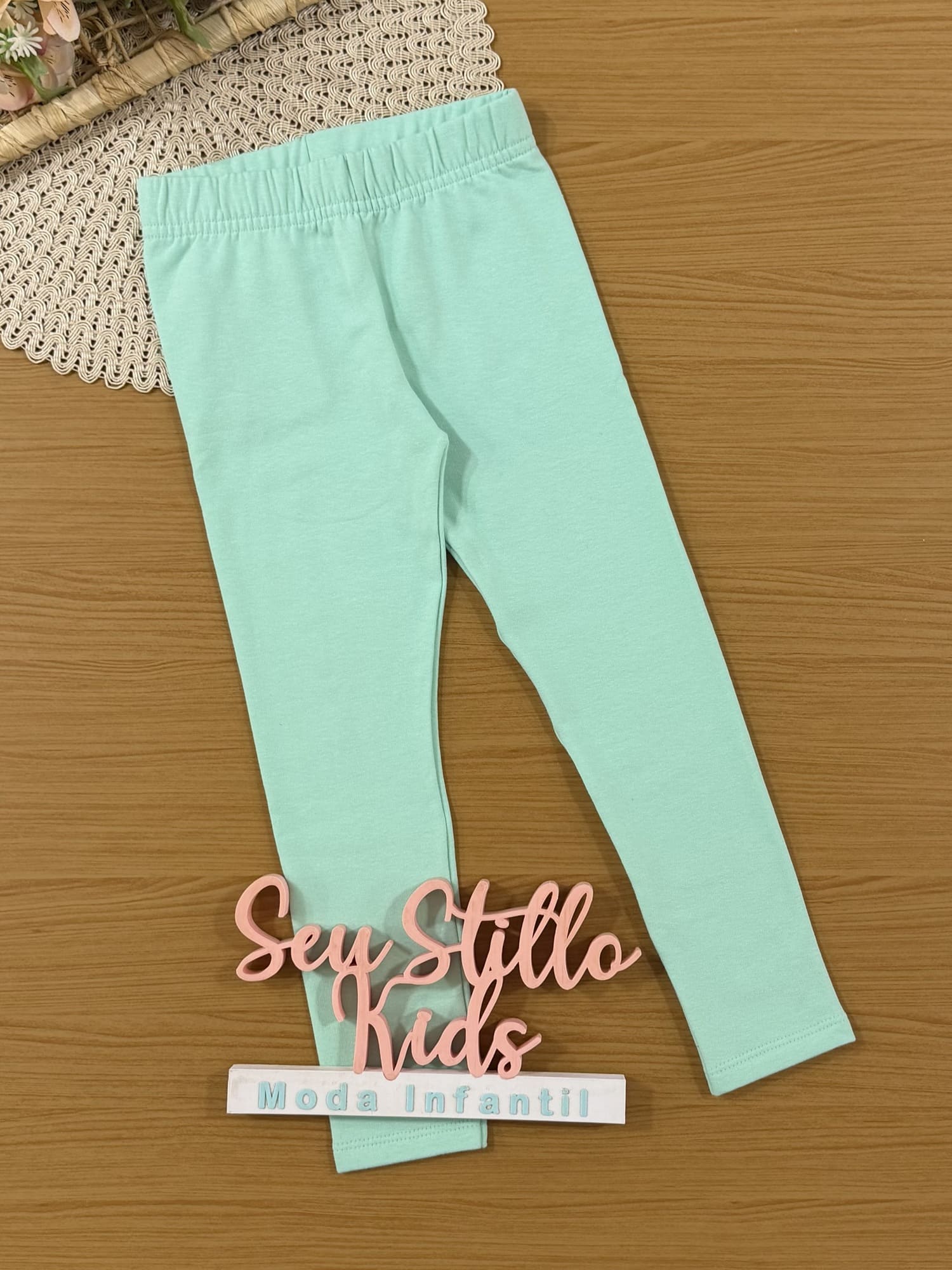 Calça Legging Infantil Brandili Inverno Flanelada Verde