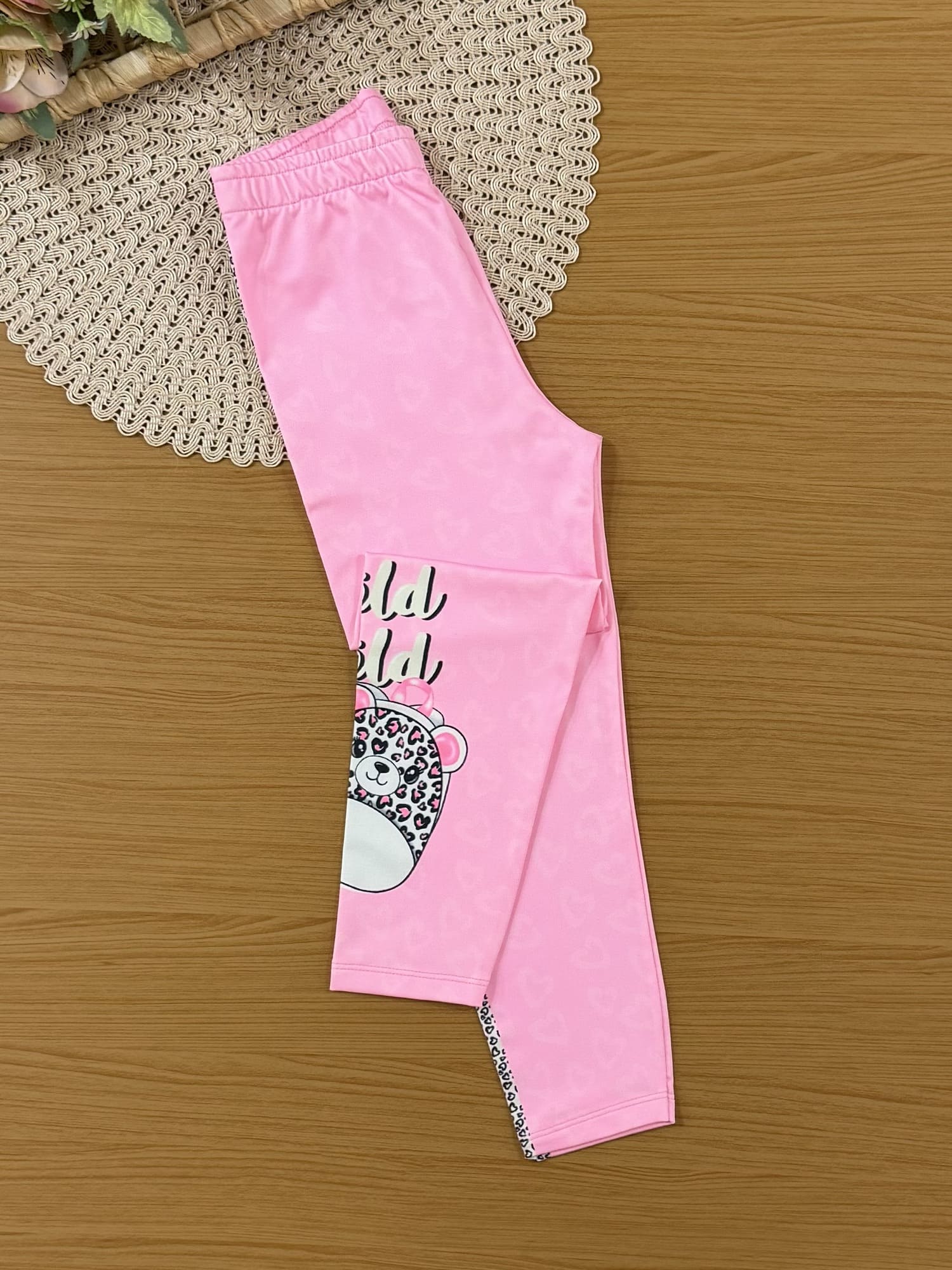 Calça Legging Infantil Térmica Cinti Inverno Rosa Oncinha