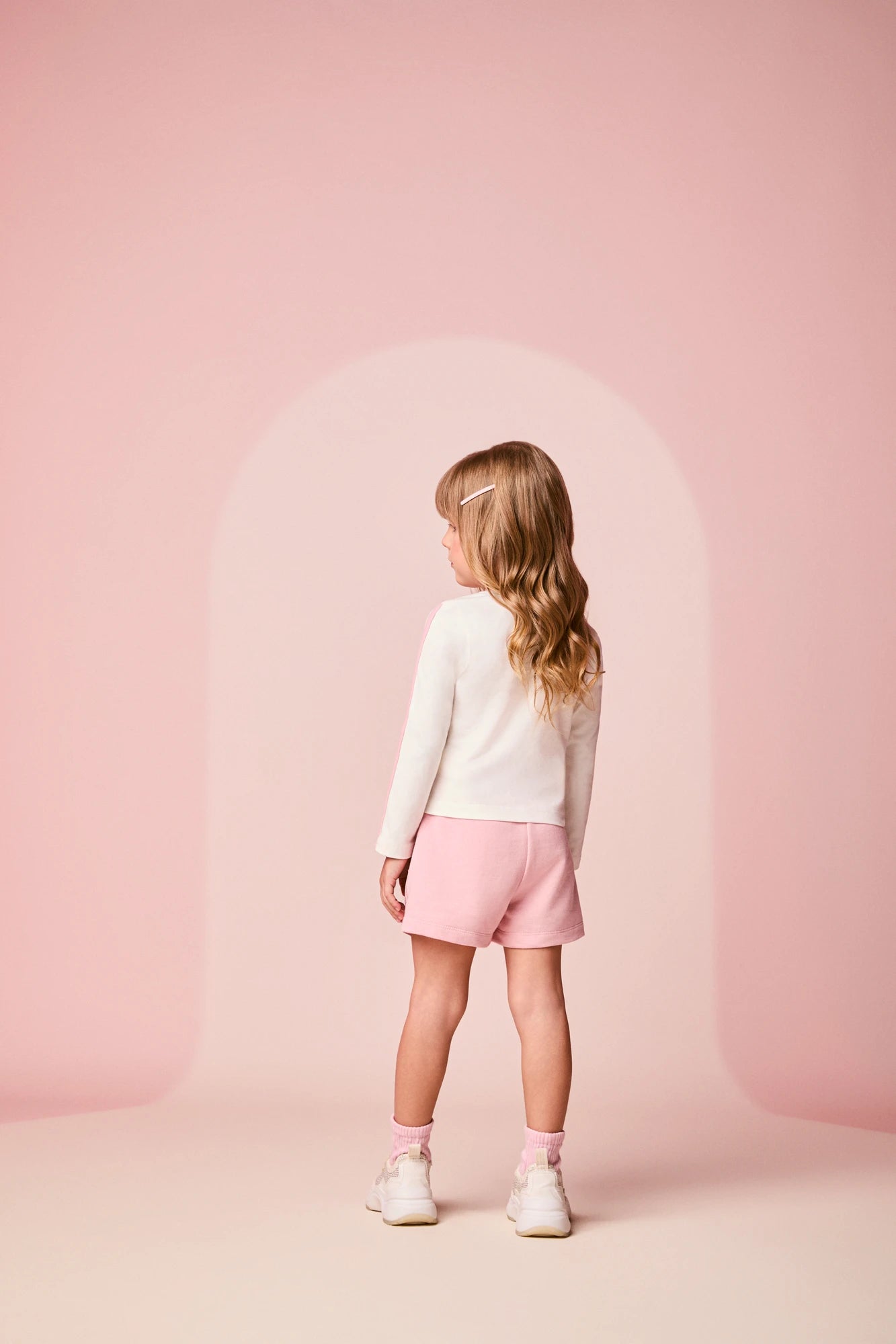 Conjunto Infantil Momi Inverno com Shorts Saia Rosa e Blusa Manga Longa Tico e Teco Disney