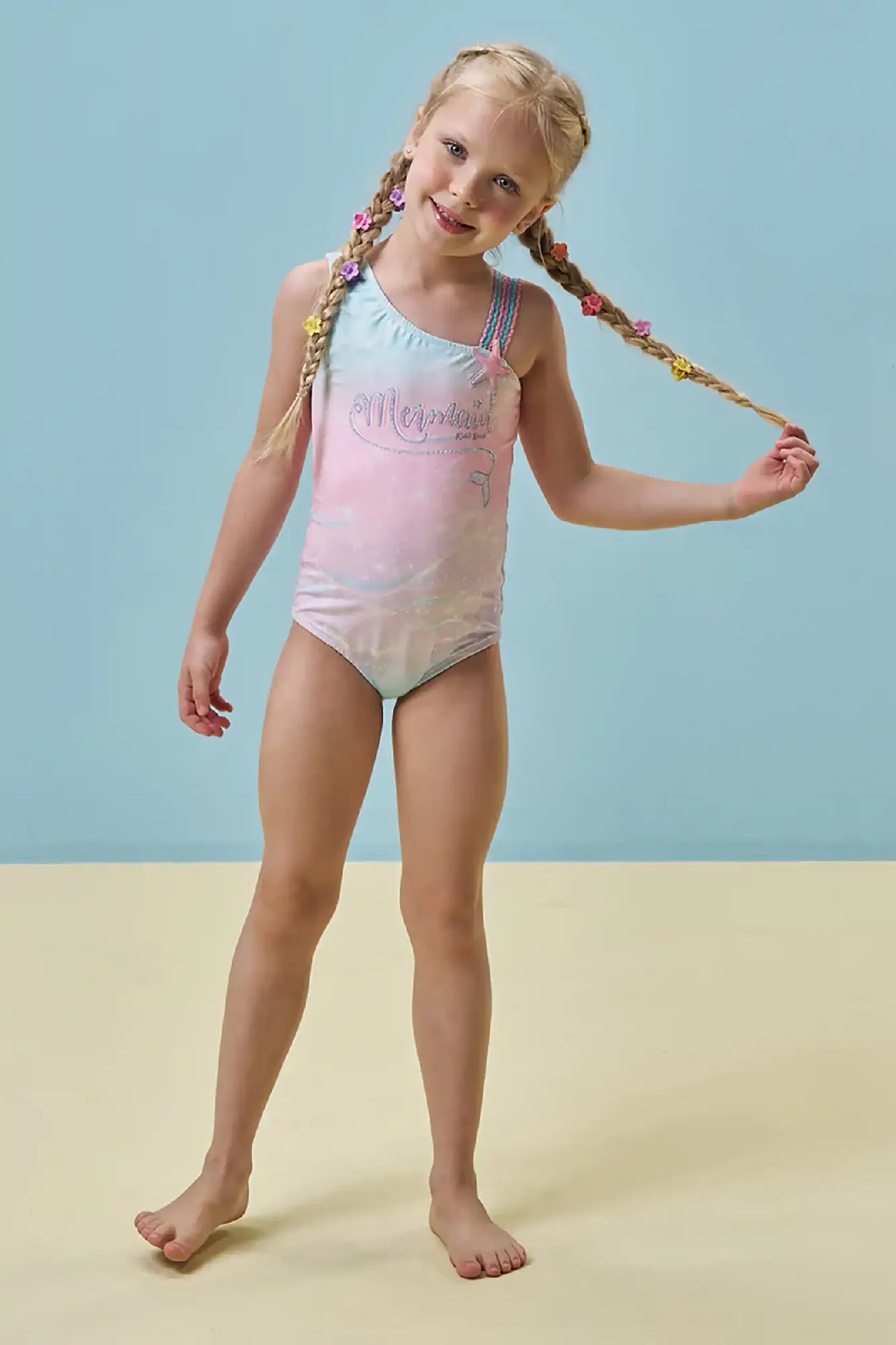 Maiô Infantil Menina Kukiê Lilás Mermaid