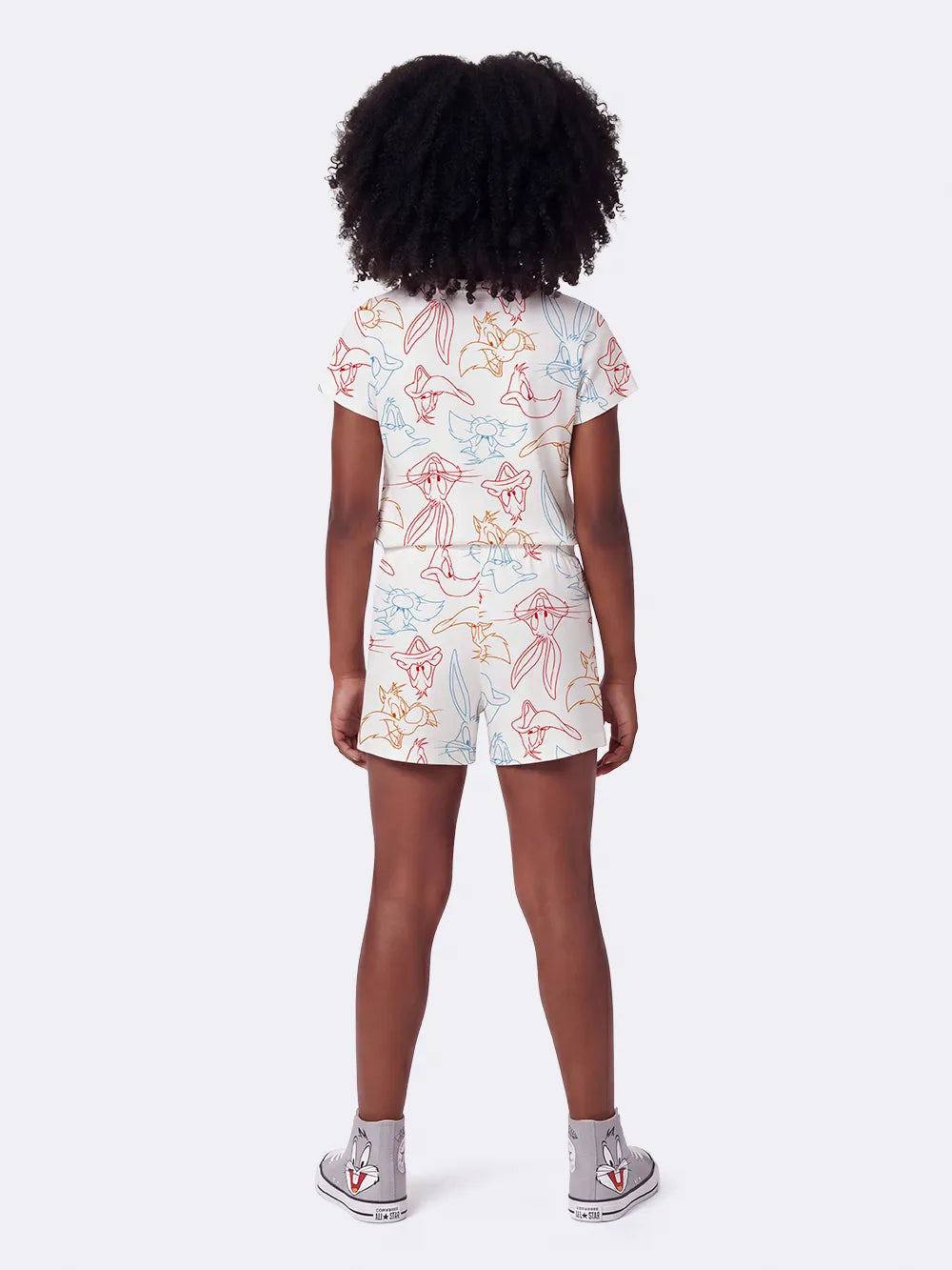 Pijama Infantil Menina Veggi com Shorts e Blusa Looney Tunes
