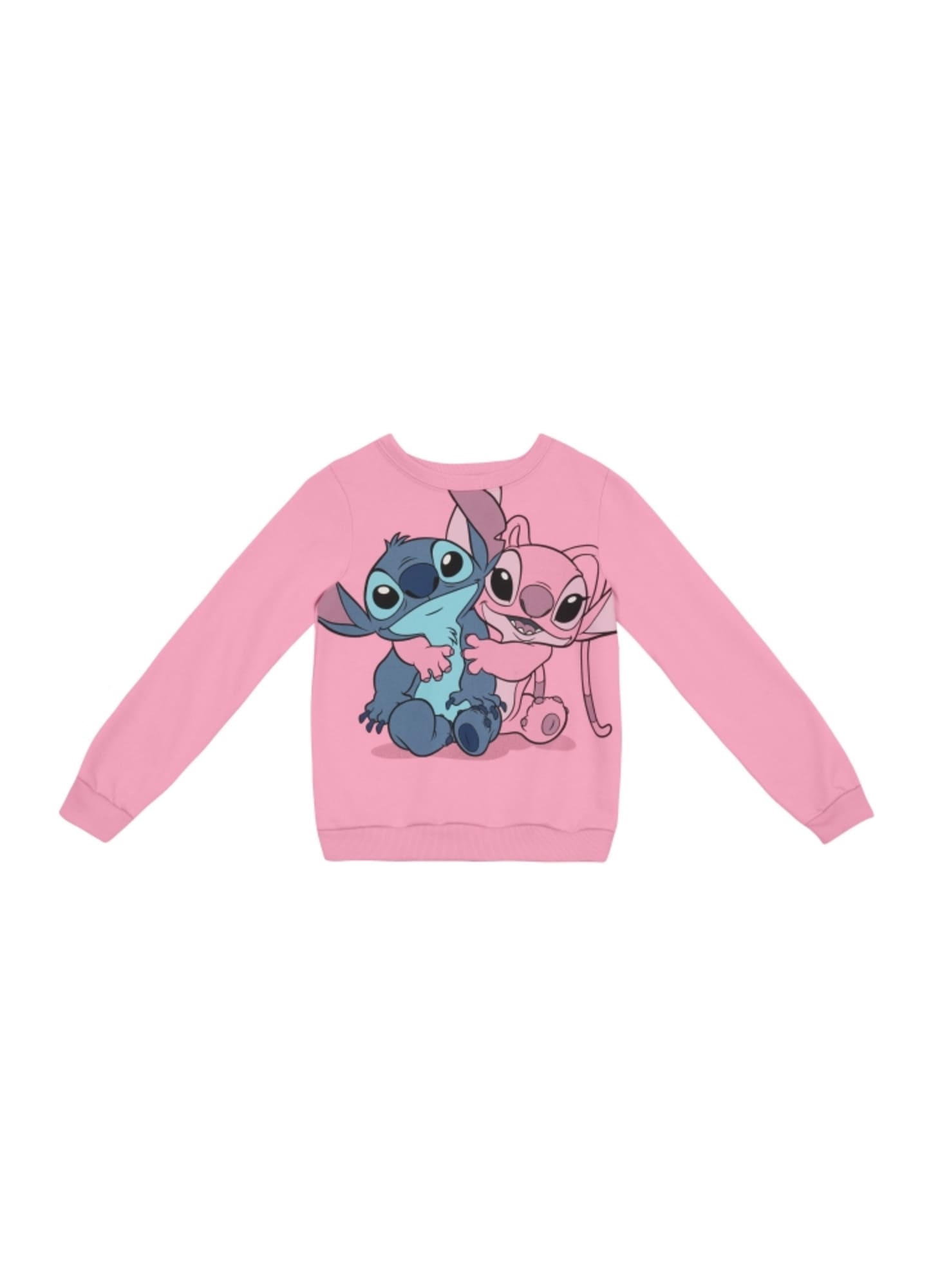 Moletom Infantil Stitch Rosa Flanelado Disney Brandili