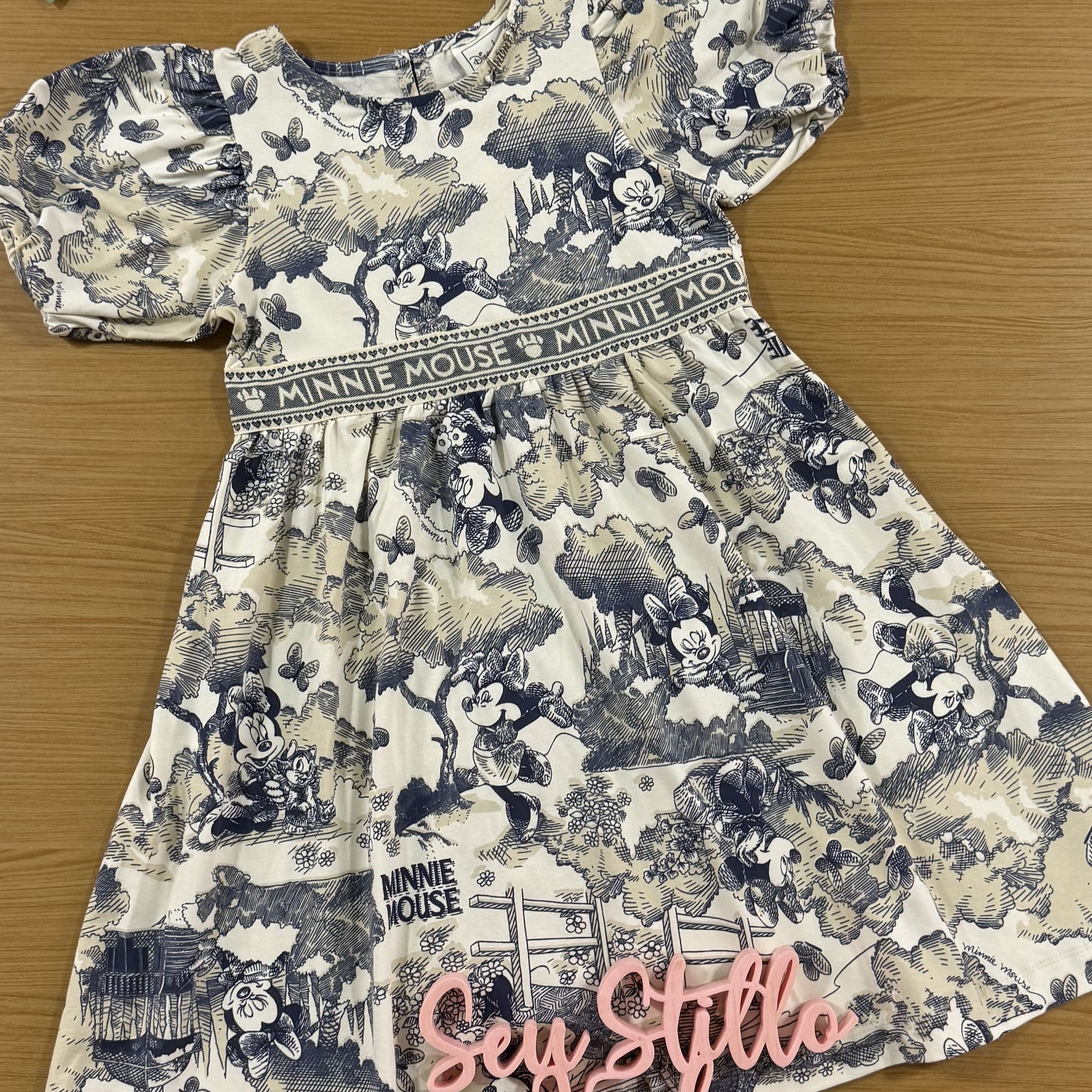 Vestido Infantil Animê Inverno Minnie Disney