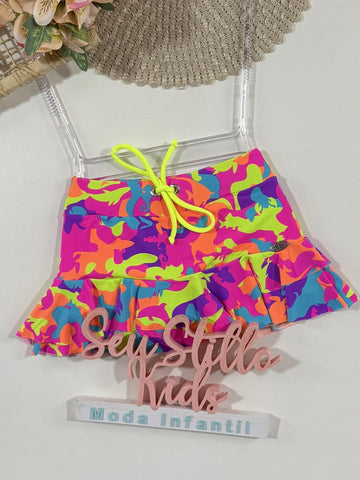 Shorts Saia Infantil Siri Kids Amanda Oceano 40211