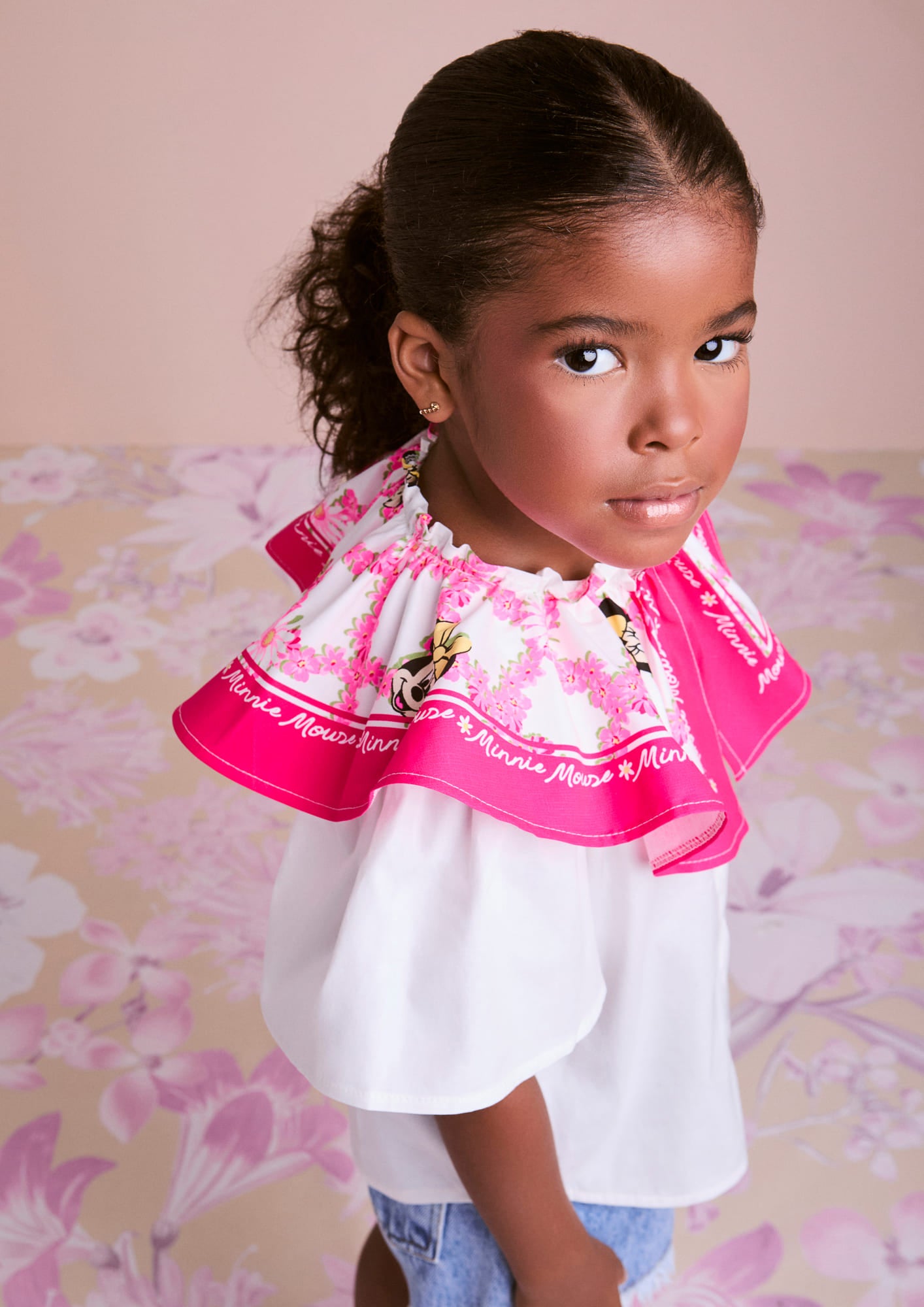 Blusa Infantil Animê Verão Branca Minnie Disney