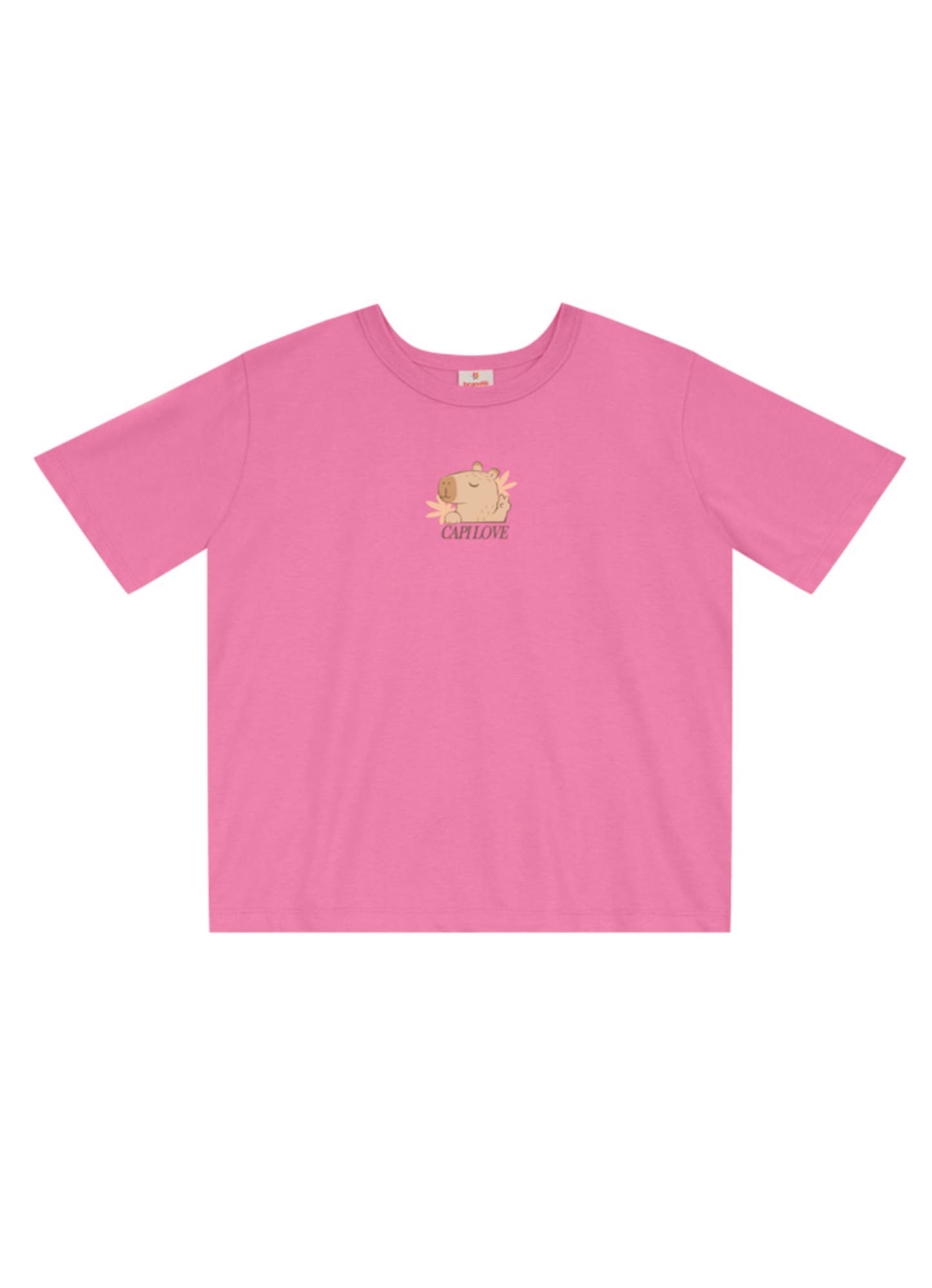 Blusa Infantil Brandili Rosa Capivara Love