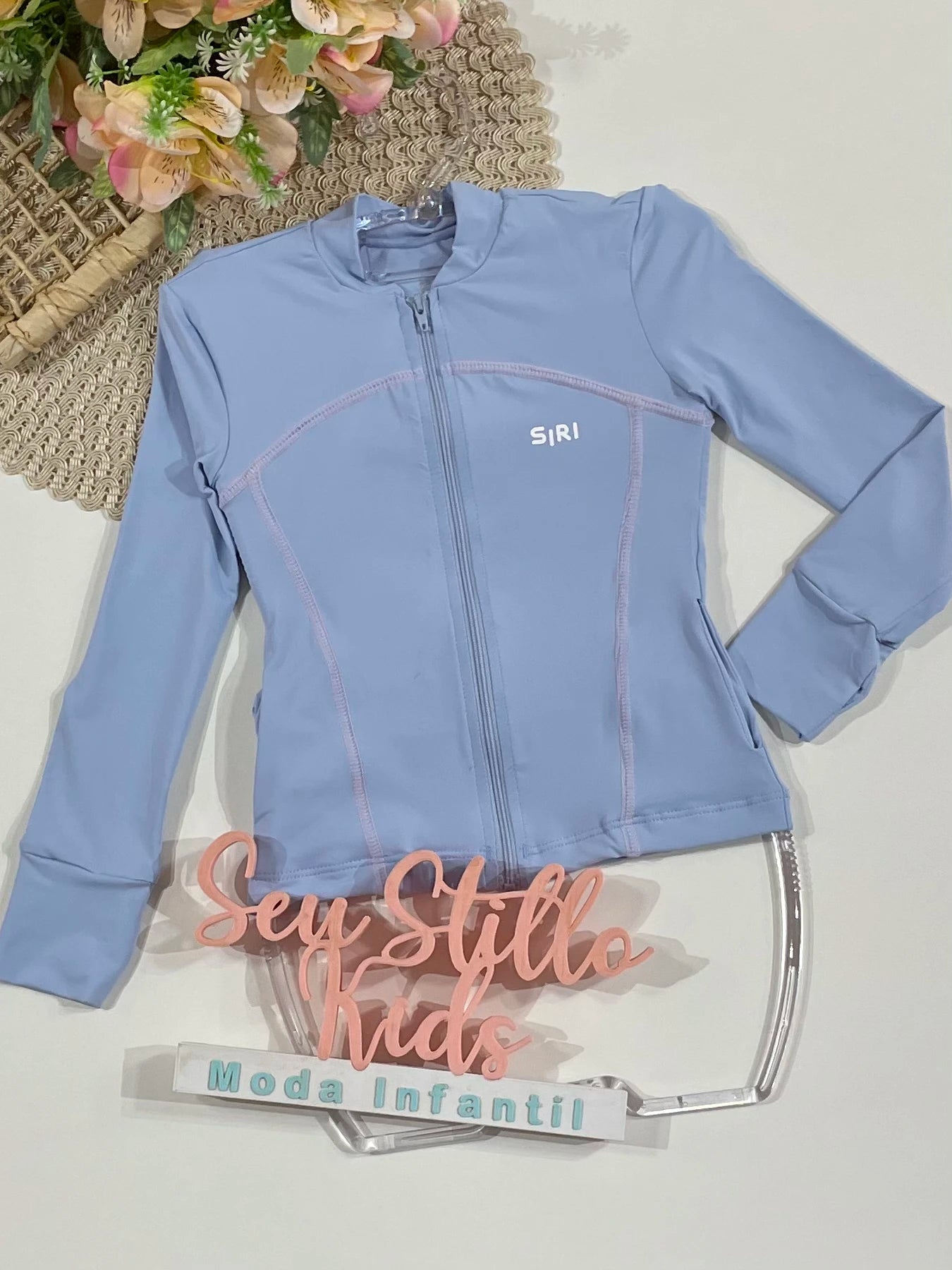 Jaqueta Infantil Siri Kids Sports Jessica Acqua Azul 42646