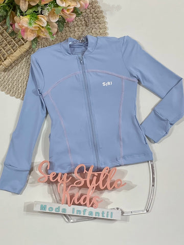 Jaqueta Infantil Siri Kids Sports Jessica Acqua Azul 42646