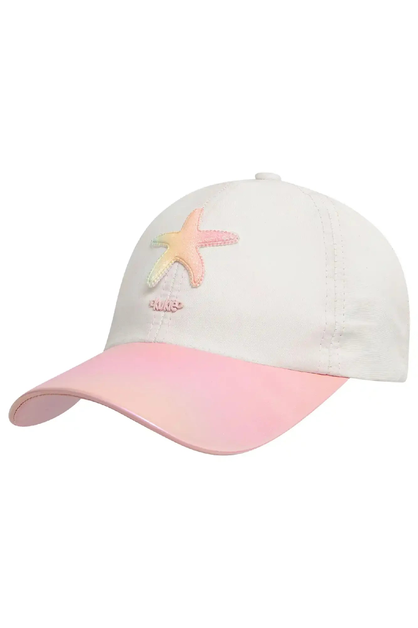 Boné Infantil Kukie Verão Branco Estrelinha do Mar