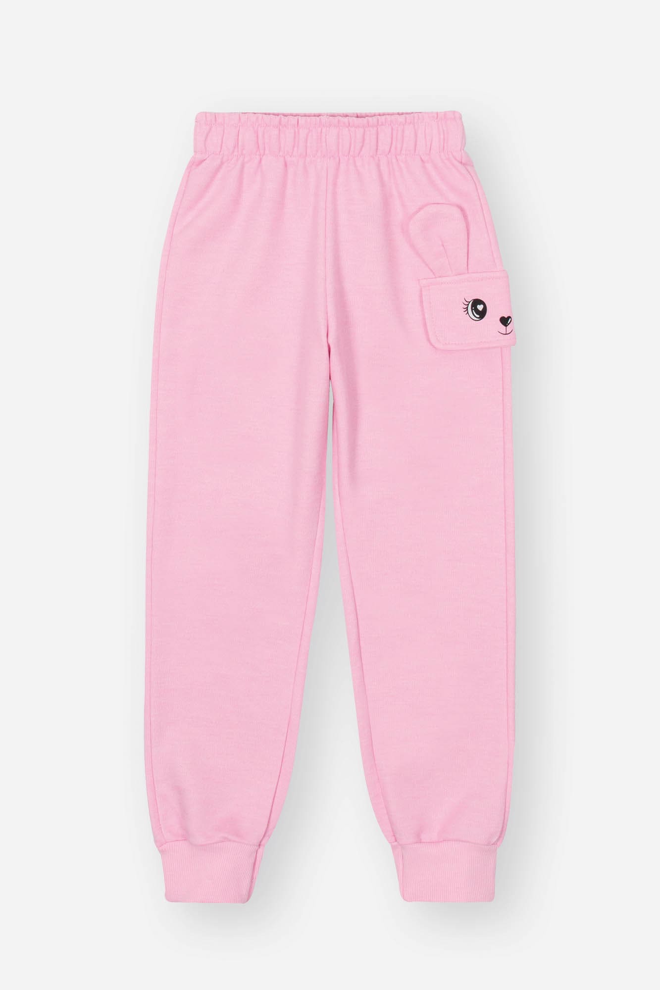 Conjunto Infantil Cinti Inverno com Calça e Casaco Rosa Coelhinha com Strass