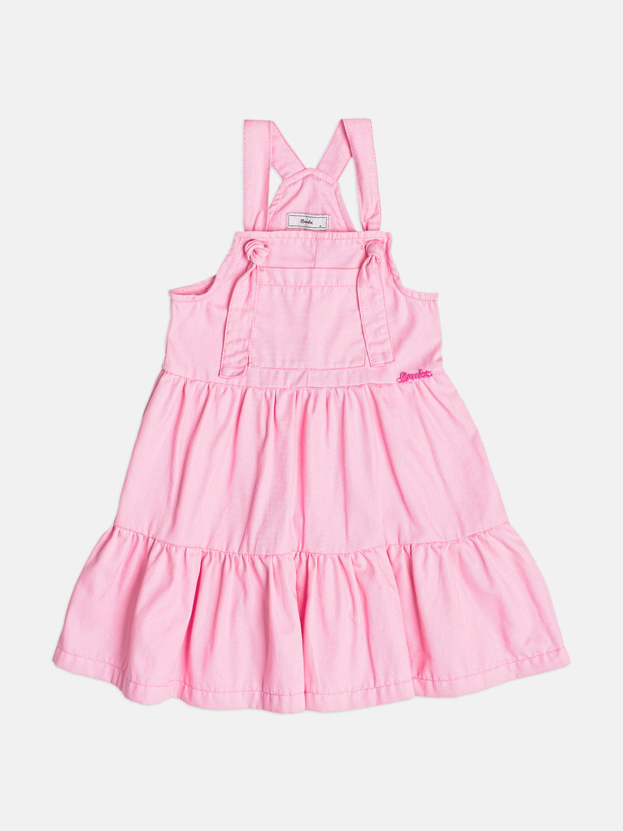Salopete Infantil Bimbi Inverno com Bolsinho Rosa
