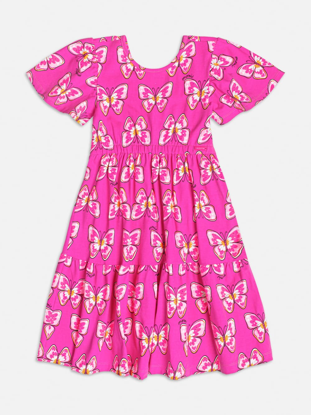 Vestido Infantil Momi Verão Pink Borboleta