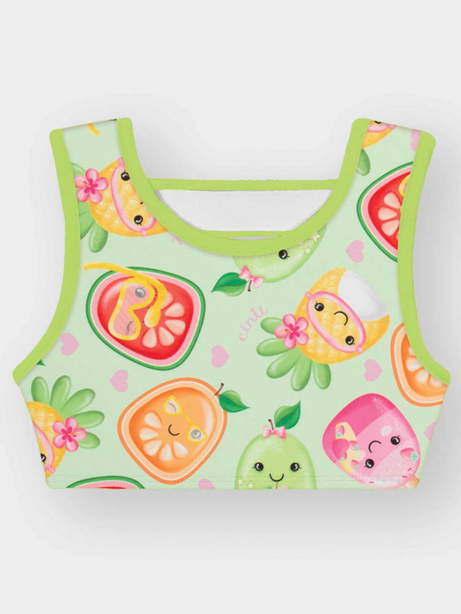 Biquíni Infantil Cinti Verão Verde Frutinhas