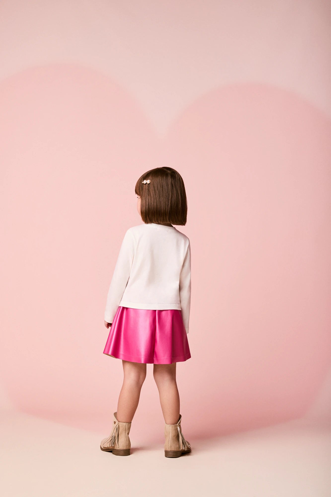 Conjunto Infantil Momi Inverno com Saia Rosa e Blusa Manga Longa Daisy Boiadeira Disney