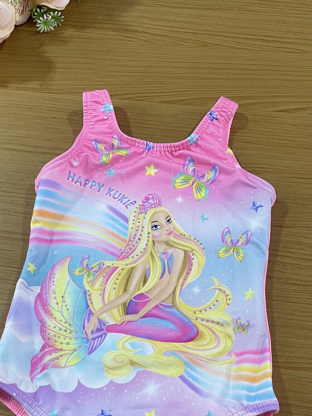 Maiô Infantil Kukie Verão Rosa Sereia