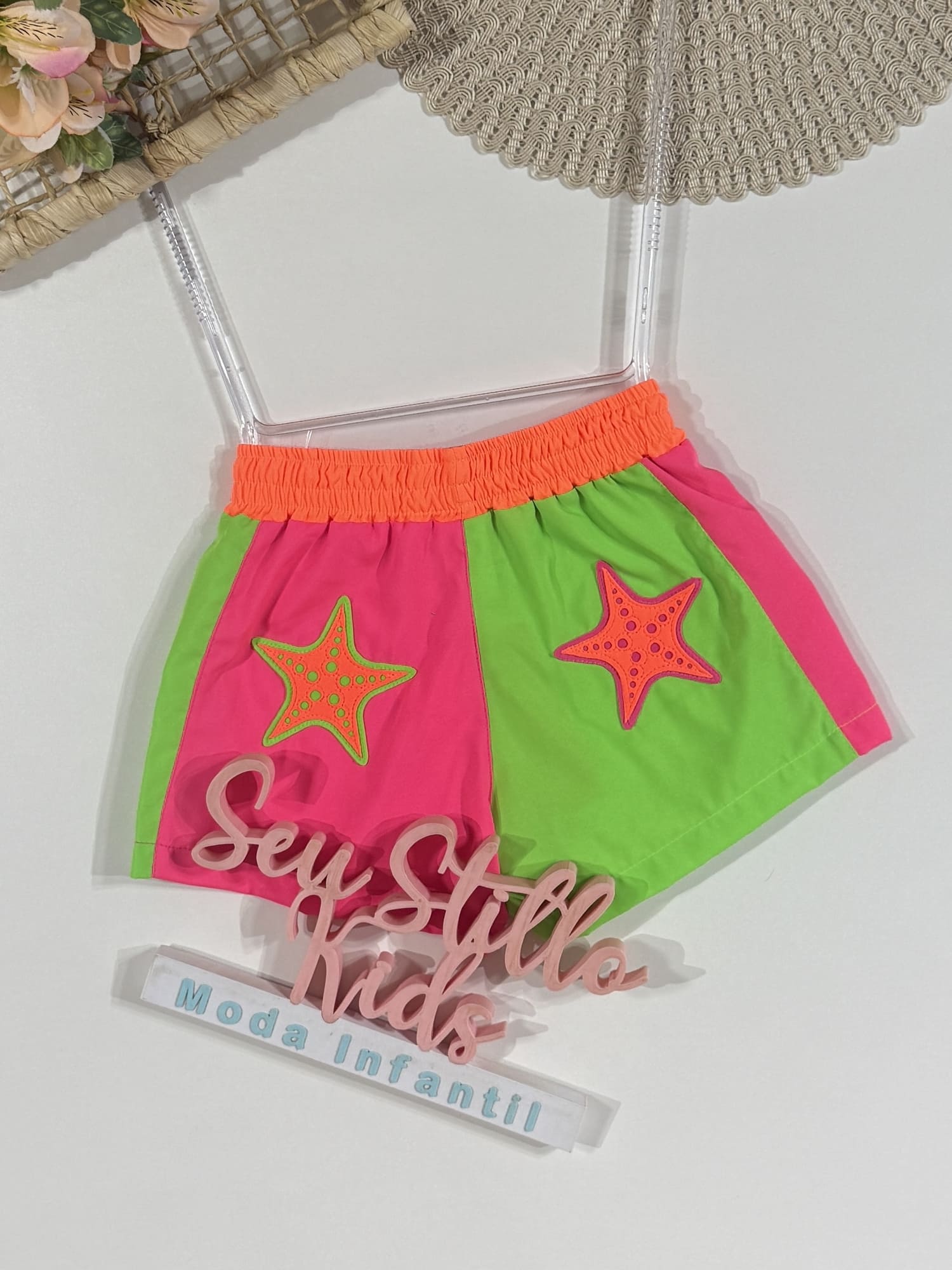 Shorts Infantil Siri Kids Thais Verde 40088