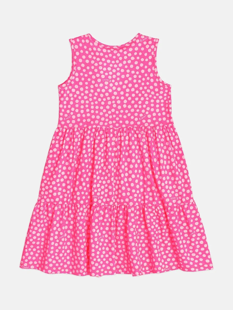 Vestido Infantil Bimbi Rosa Poá