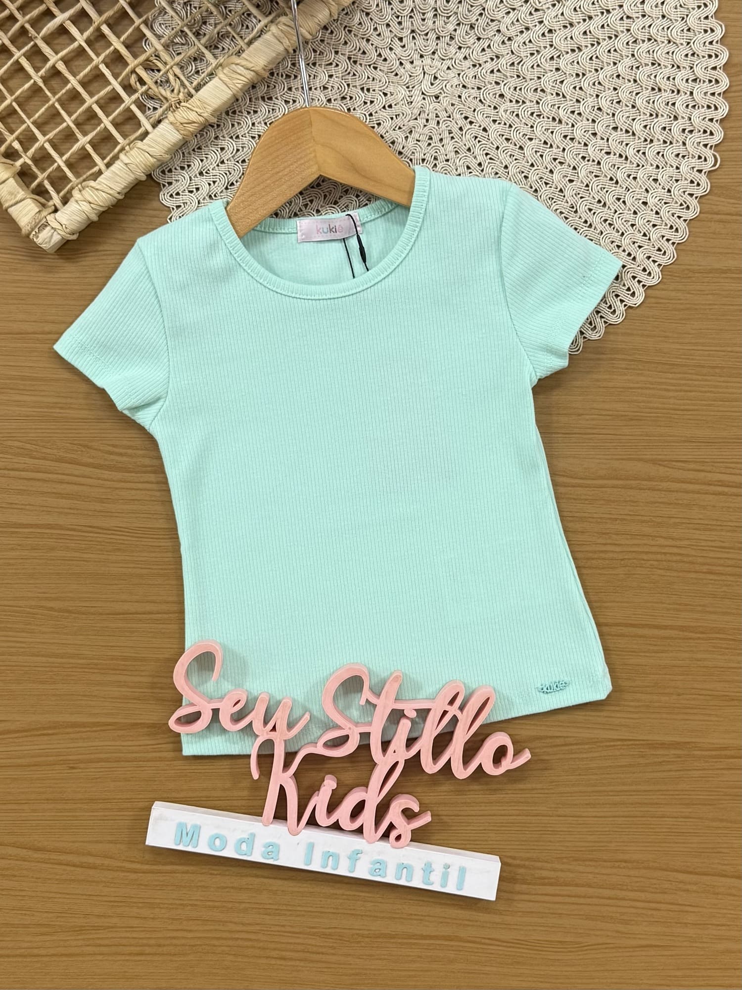 Blusa Infantil Kukiê Verão Canelado Verde