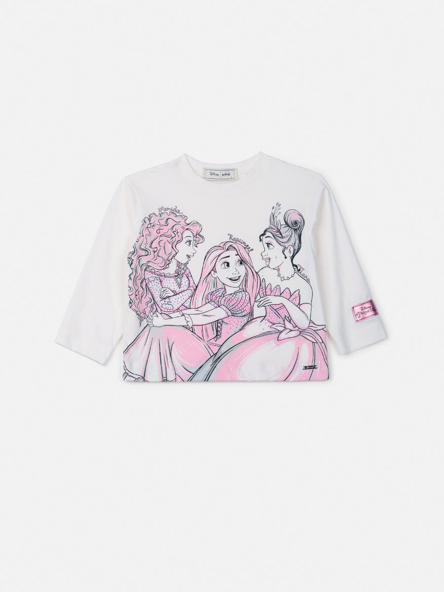 Blusa Infantil Animê Inverno Manga Longa Princesas Disney