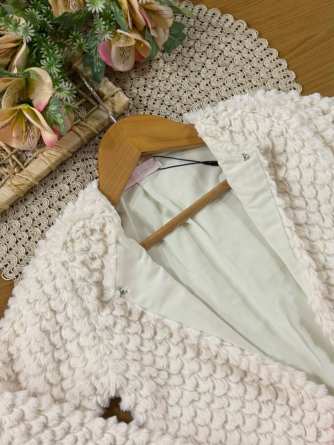 Casaco Curto Infantil Kukiê Inverno Off White