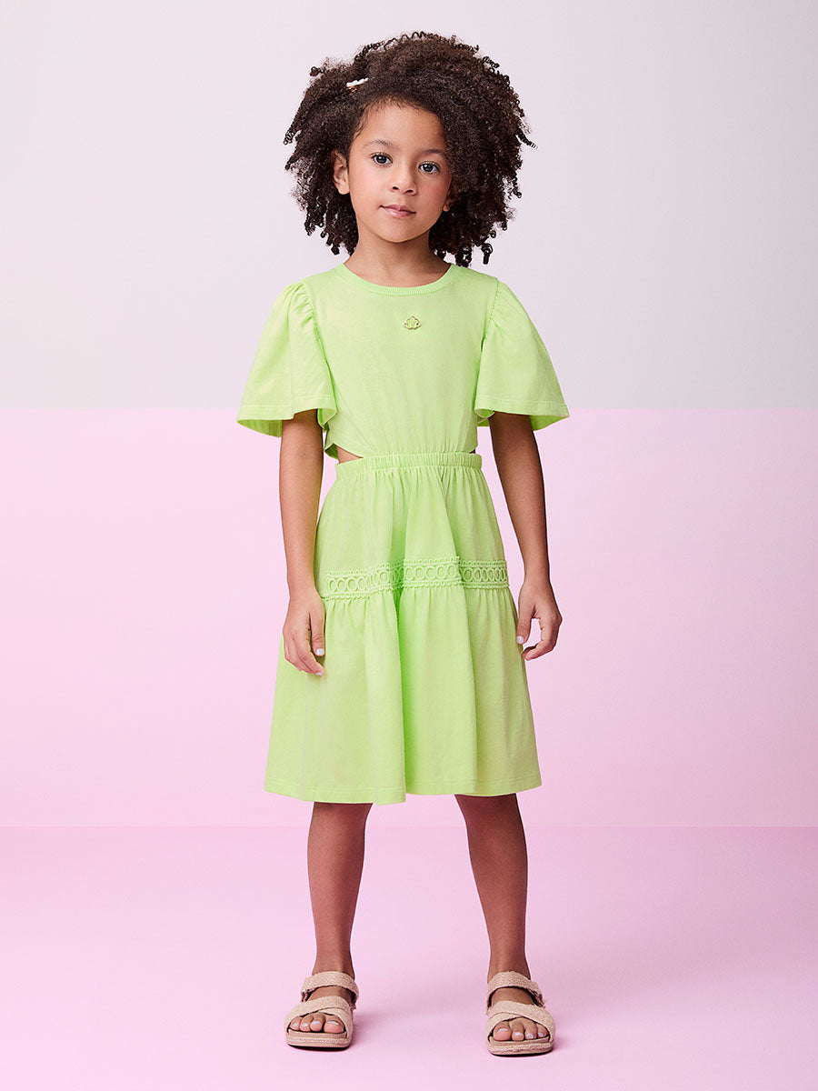 Vestido Infantil Momi Verão Verde