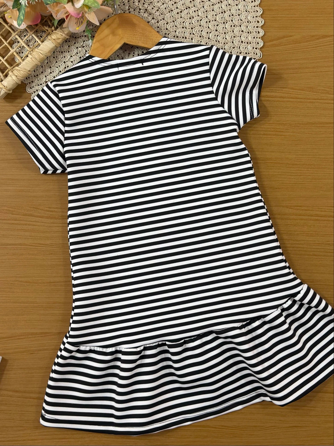Vestido Infantil Kukiê Listrado Pandinha Arco-íris